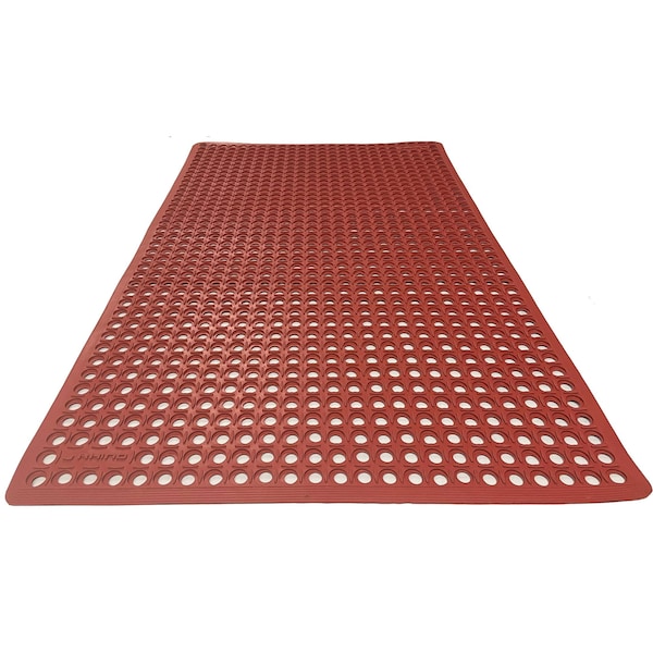 Rhino Mats K-Series Comfort Drainage Mat, Rubber, Drainage Holes, 3 ft W x 5 ft L, Terra Cotta KCT-3660R - main
